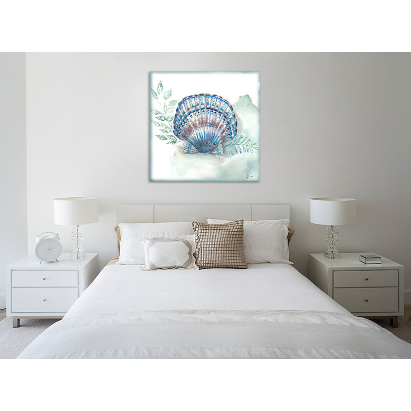 Boho Shells: Scallop - Wrapped Canvas Print, 30" H x 30" W x 1.5" D