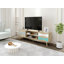 Meuble télé avec armoire de rangement et tablettes Jolianna, console télé, centre multimédia-609887167