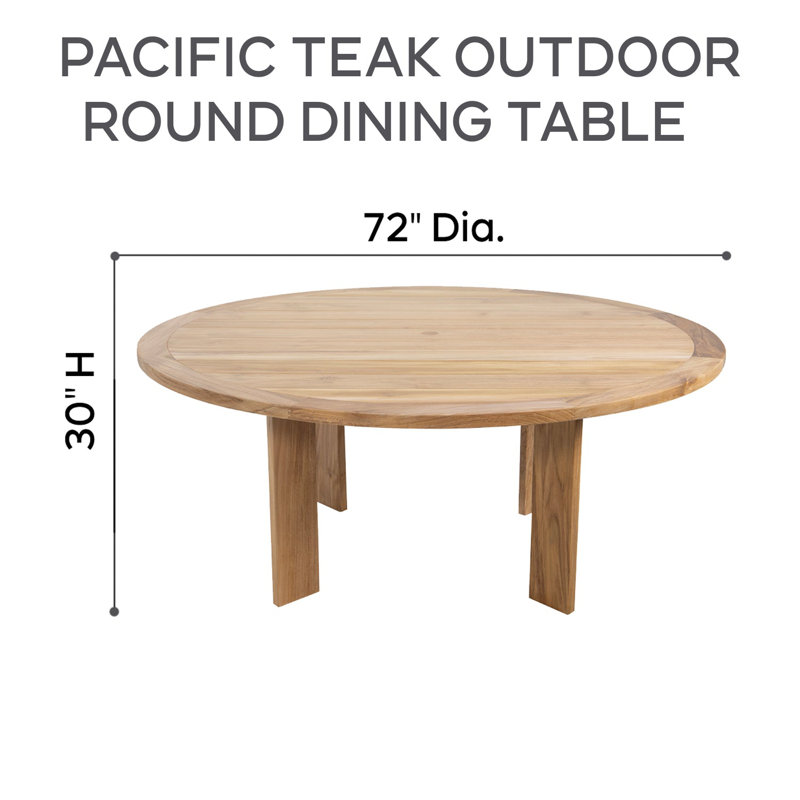 Pacific 7 - Piece Dining Set, Antique Beige, 30.5" H x 72" L x 72" W