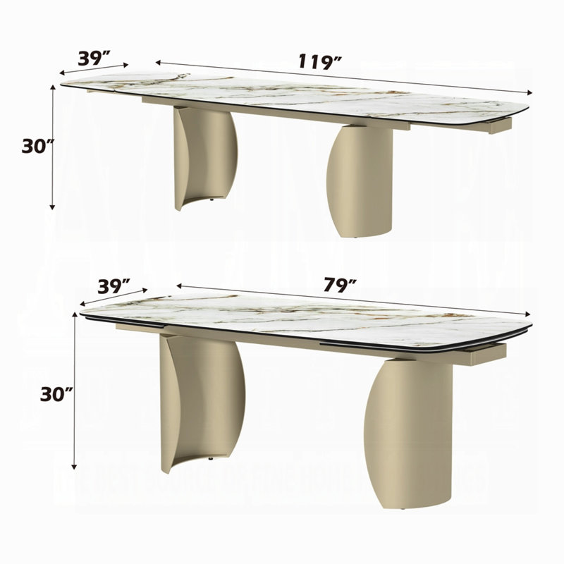 Killian Dining Table Set, Champange