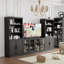 Armoire de rangement en bois avec tablettes réglables sans portes-957914338-957914366