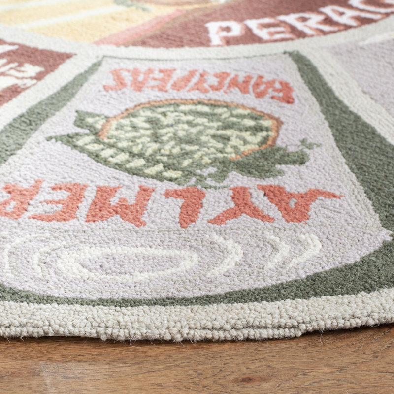 Dinwiddie Hand Hooked Wool Pile Rug, Oval 4'6" x 6'6"
