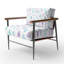 Chaise rembourrée Kids Raindrops - Fauteuil bleu pastel-2140330893