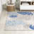 Etolin Tropical Leaf High-Low Light Gray/Navy Indoor/Outdoor Rug-69807599