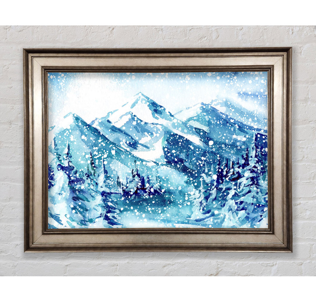 Snowy Mountains Bliss - Einzelner Bilderrahmen Kunstdrucke