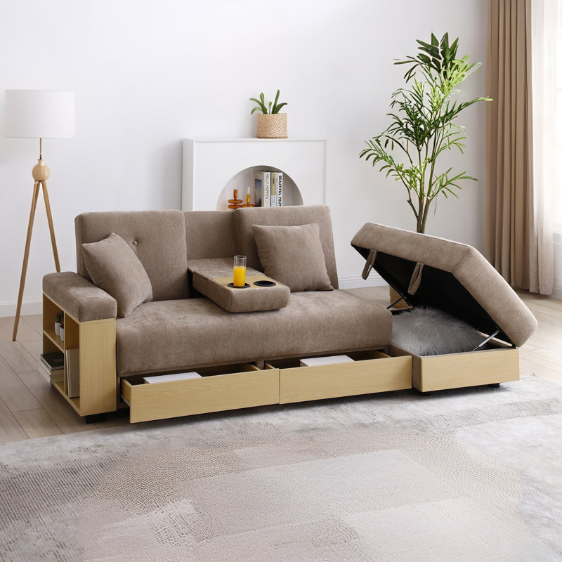 Canapé-lit convertible Modern, Light Brown