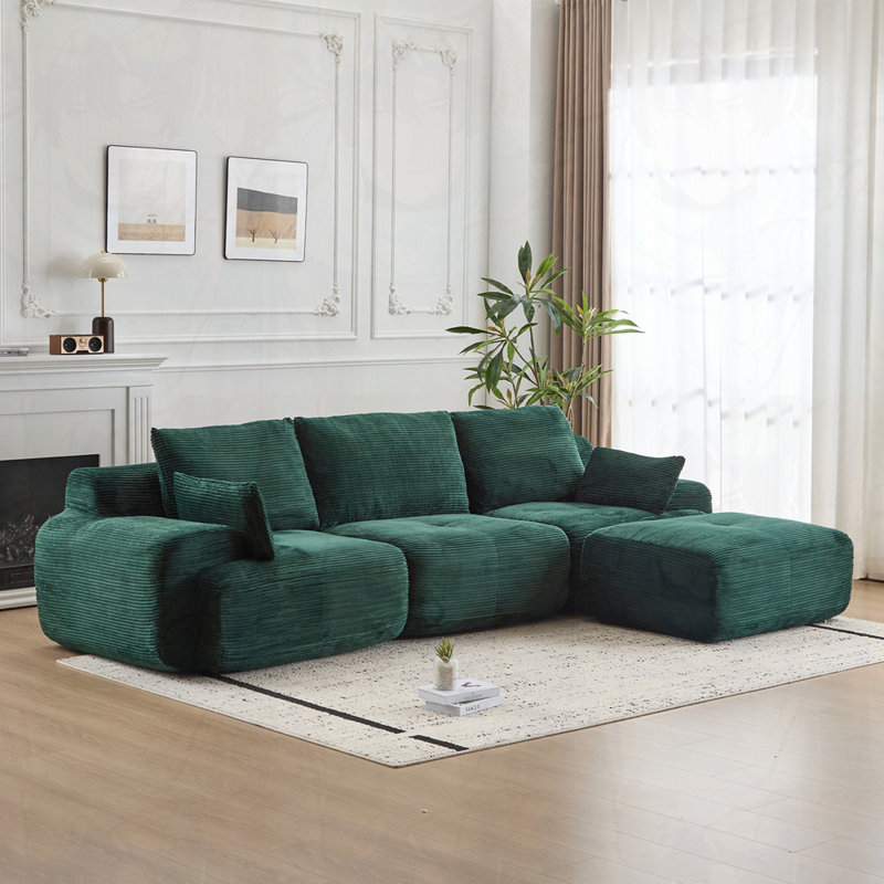 Pet-Friendly Cloud Modular Sectional Sofa, Green