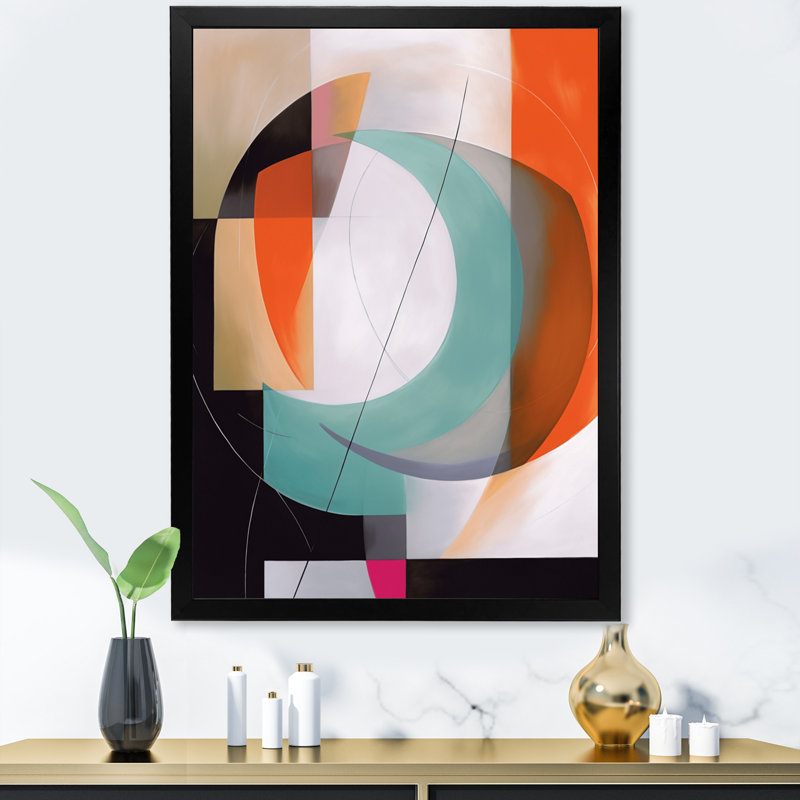 Nenita Exploration de motifs abstraits IV sur toile, Cadre photo noir, H 20 po x l 12 po x P 1 po