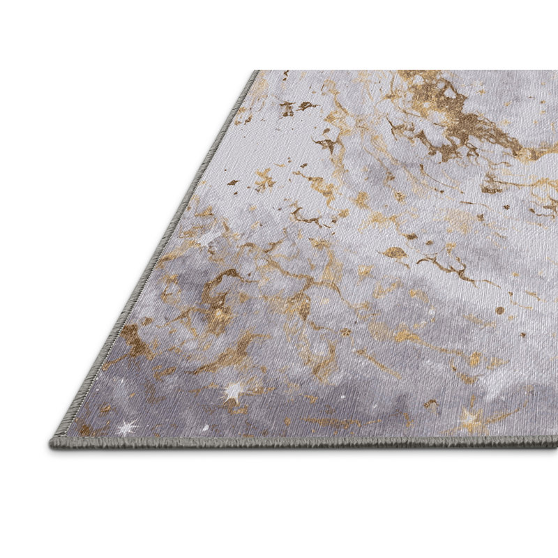 Machine Washable Beige Area Rug, Square 7'