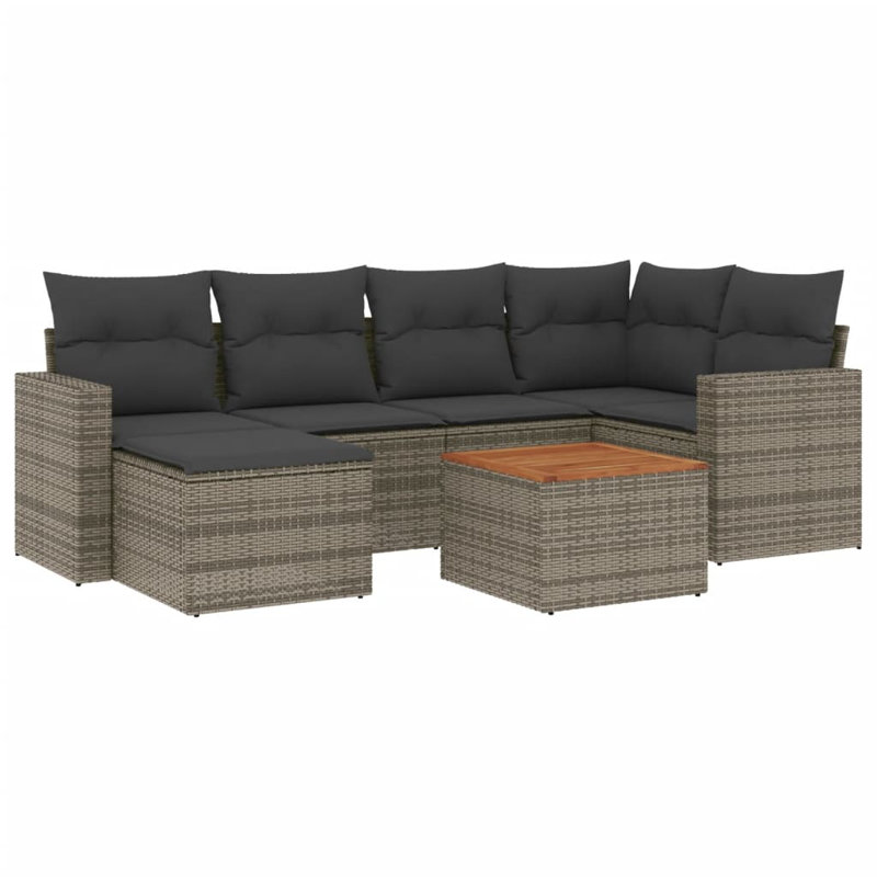 Vidaxl Garden Sofa Set Gray