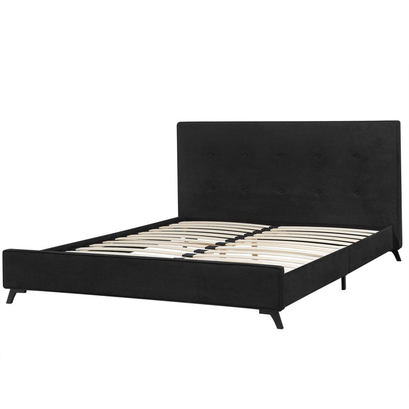 Lyndon Upholstered Bed, Super King (6'), Black