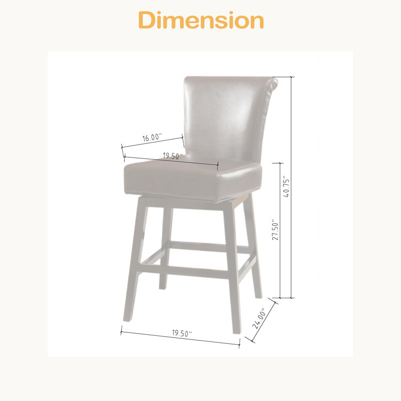 TABOURET PIVOTANT, Brun