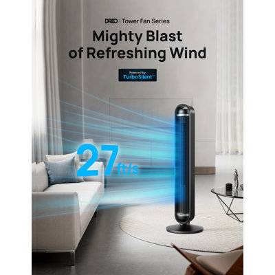 DREO 42" Cruiser Pro Smart Tower Fan DC Motor 9-Speed Black with Remote