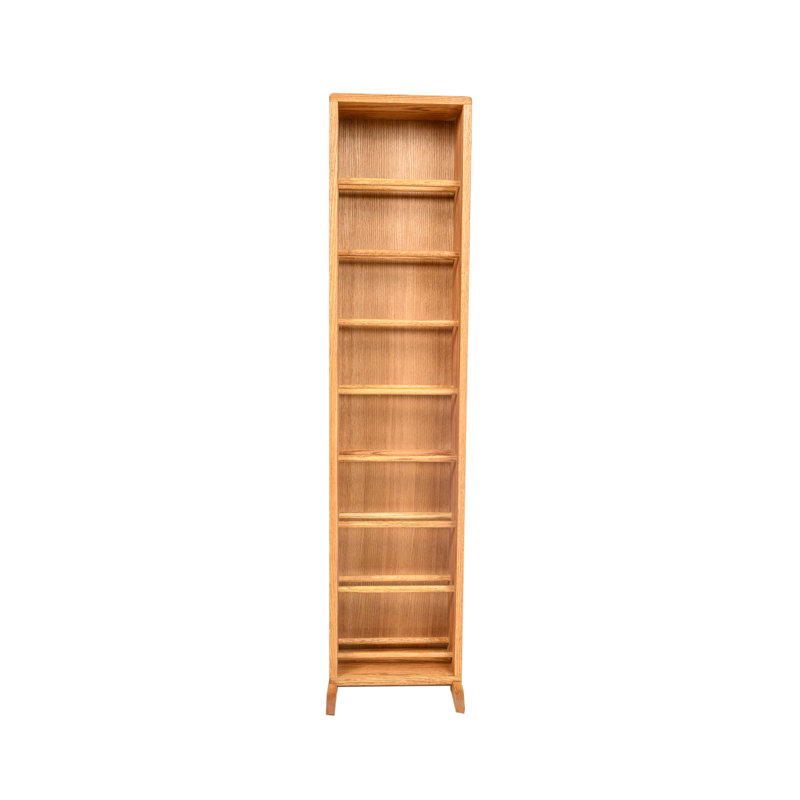 Dowel-Style Wooden CD Rack - 06W Series, Clear, 52" H x 12.25" W x 6.5" D