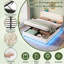 Upholstered Double Storage Bed Beige-493595532
