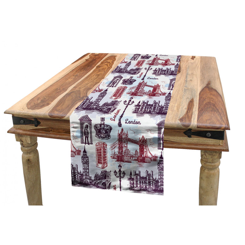Chemin de table géométrique, 72 po x 16 po
