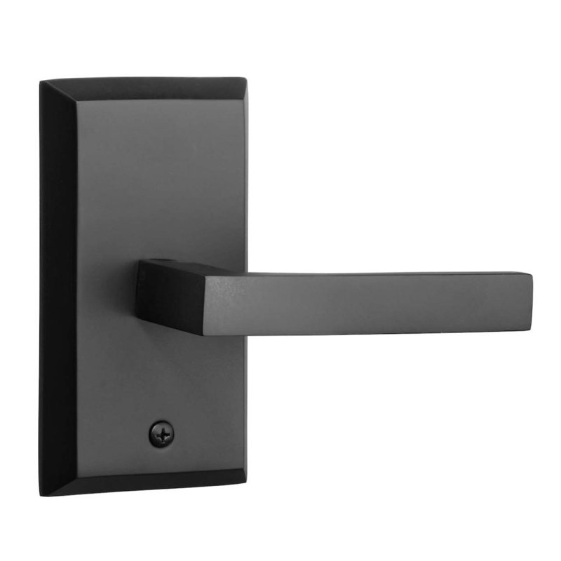 Porte-rosette rectangulaire simple avec porte-à-faux rectangulaire Aqua, Noir mat, Côté gauche