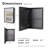 Space-saving wall-mounted mirror cabinet