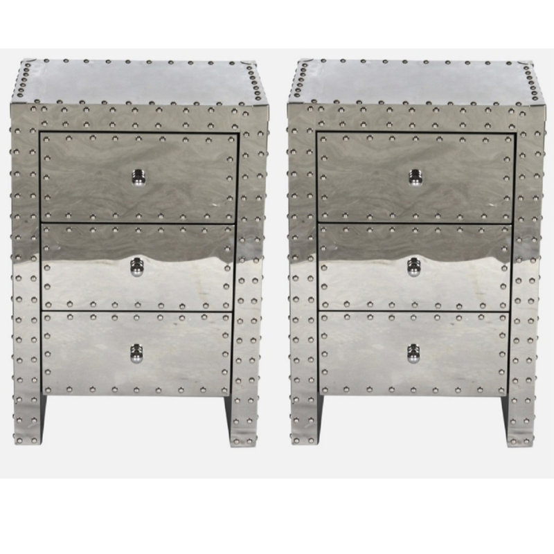 Chevet 3 tiroirs mirror Humphries