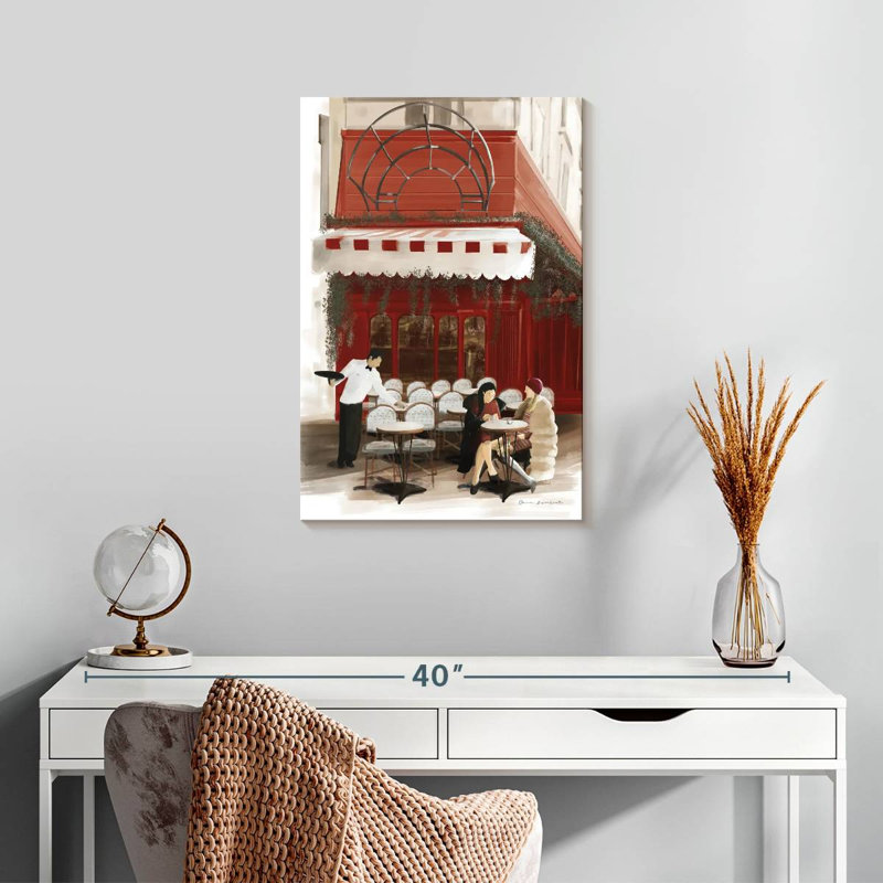Lilie Paris Bistro Red, 24" H x 16" W
