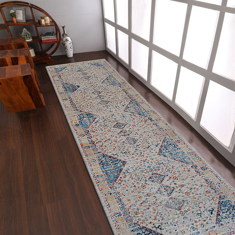 Crayton Machine Made Polyester Area Rugs - Multicolor, Oriental Design, Low Pile Machine Made Area Rugs for Living Room, Bed Room