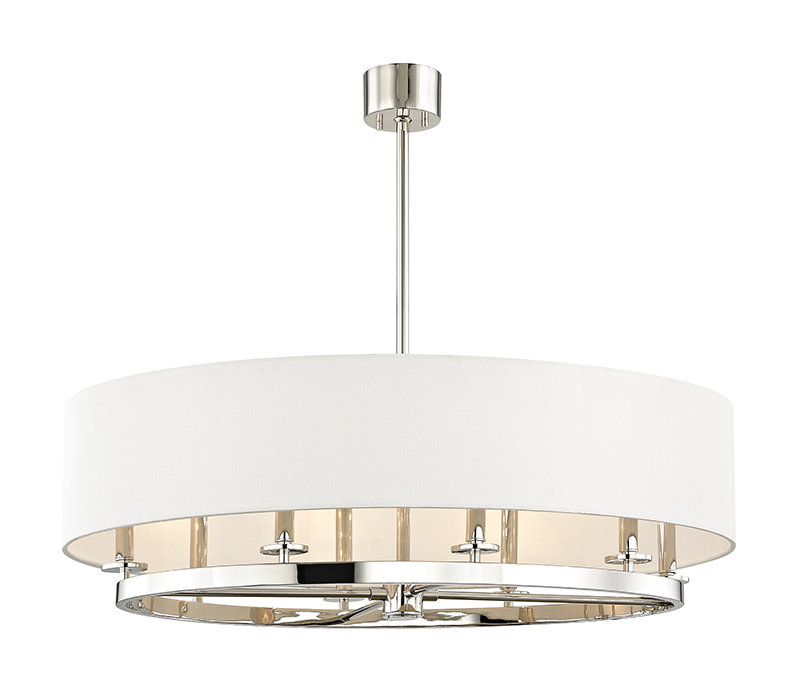 Durham 8 - Light Chandelier, Polished Nickel