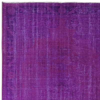 6x9.2 Ft Decorative Handmade Turkish Area Rug in Purple, Great 4 Modern Interiors