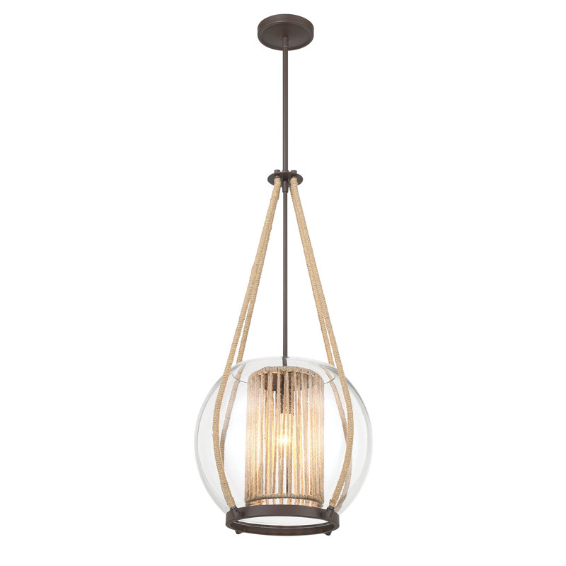 Ayob 1 - Light Single Pendant, 21.88" H x 11" W x 11" D