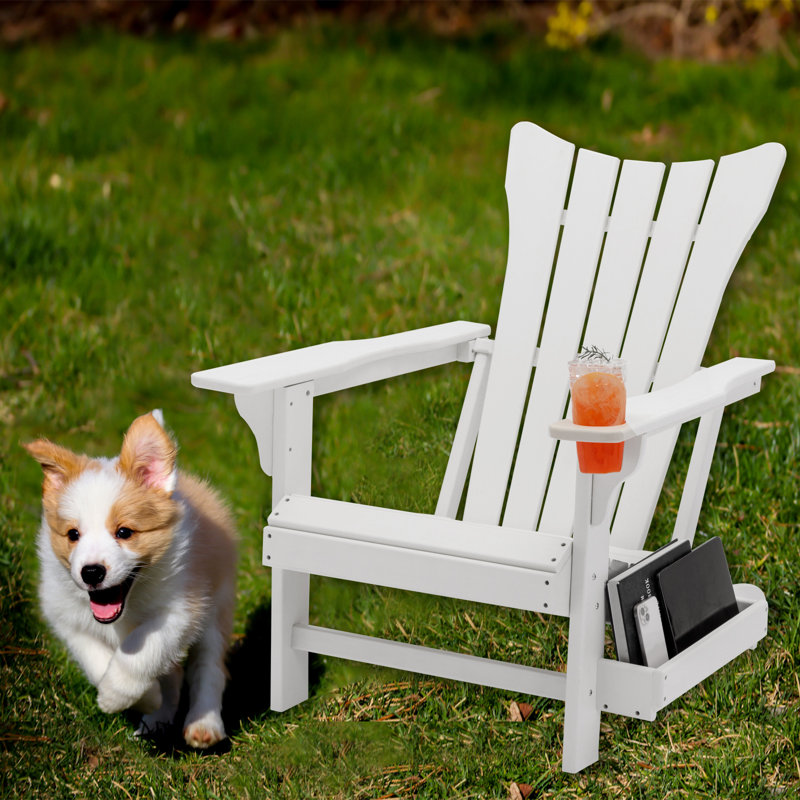Chaise Adirondack pour l'extérieur en PEHD Licola, Blanc