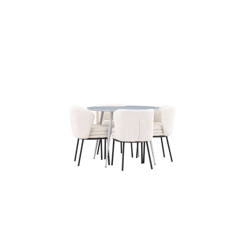 Shuler 4 - Person Dining Set, Grey