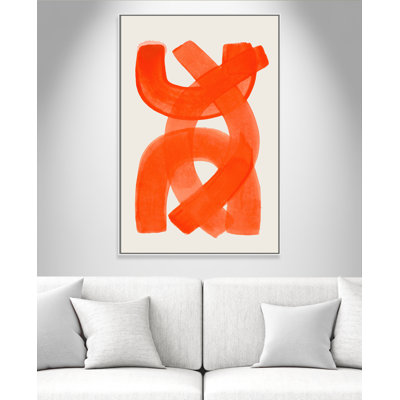 «Orange Strokes Print» par Haniff
