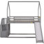 Lit superposé avec glissade convertible House-692909843