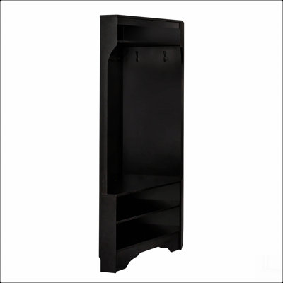 Arbre d'entrée minimaliste avec banc à chaussures, portemanteau polyvalent avec 4 crochets, armoire d'angle avec tablette réglable