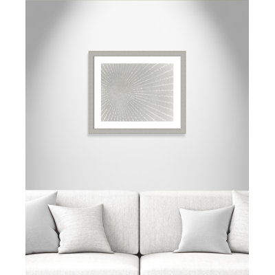«Orbra Silver Burst», reproduction de peinture acrylique encadrée