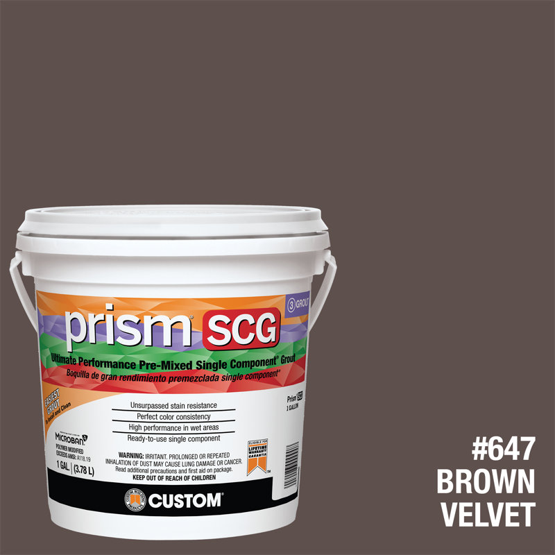 Prism SCG 1 Gal. Ultimate Performance Pre-Mixed Single Component Grout, Brown
