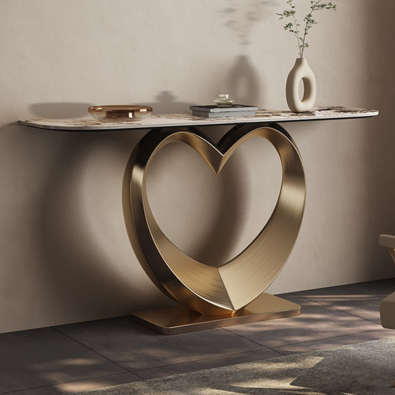 Italian style luxury console table, H 33,5 po x l 59 po x P 13,8 po, Doré