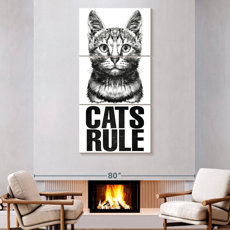 Cats Rule, 80" H x 39" W