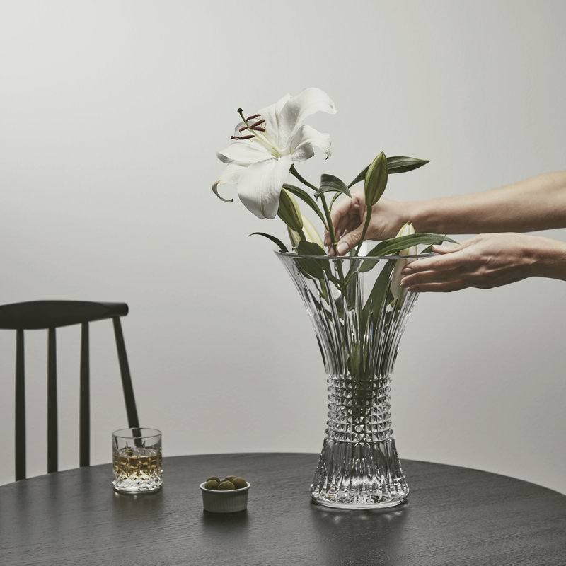Lismore Diamond Vase, 14" H x 9.6" W x 9.6" D