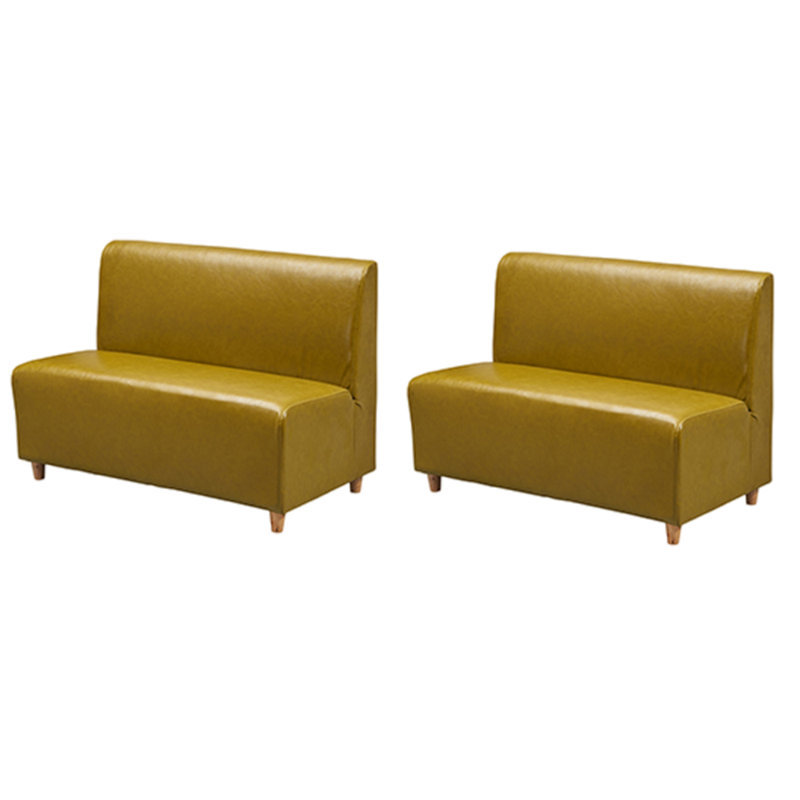 Banc rembourré en similicuir Casual Cafe, Olive