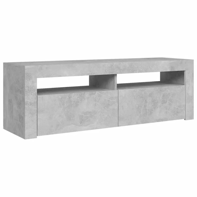 Liza  TV Cabinet with LED Lights 120x35x40 cm, Concrete Grey
