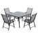 Aaronson 4 - Person Metal Patio Dining Set with Square Table