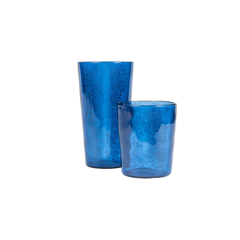 Jerika 17 oz. Acrylic Drinking Glass Set, Blue