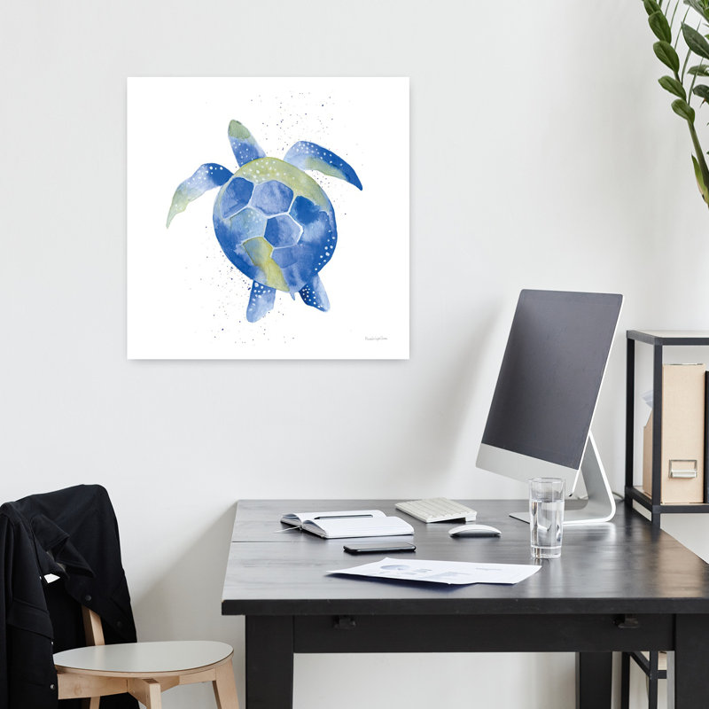 Tortue de mer, art côtier, H 18 po x l 18 po