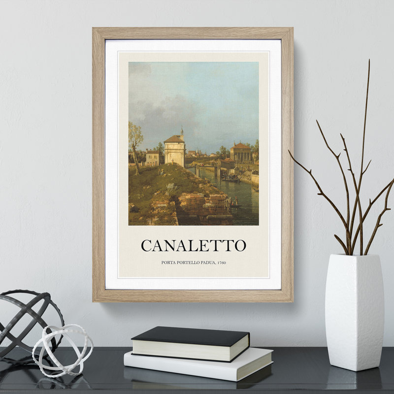 The Porta Portello by Giovanni Canaletto - Picture Frame Painting, Oak Framed, 65cm H x 48cm W x 2cm D