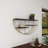 Wooden 3 Shelves Wall Shelf with Half Moon Shape
