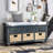 Storage Bench With 3 Drawers And 3 Rattan Baskets Removable Cushion For Entryway Hallway Front Door,-1868222202
