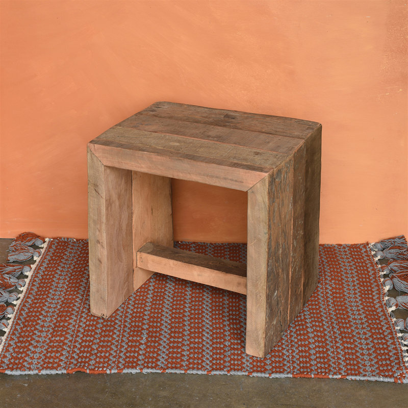 Cortland Austen Solid Wood Accent Stool