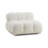 Chesnie Cream Vegan Shearling Modular Armless Chair
