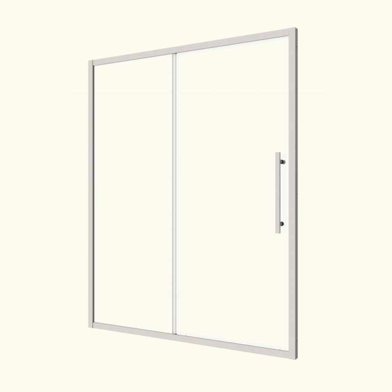 Porte de douche coulissante de 44 à 48 po x H 72 po avec porte en verre trempé de 1/4 po