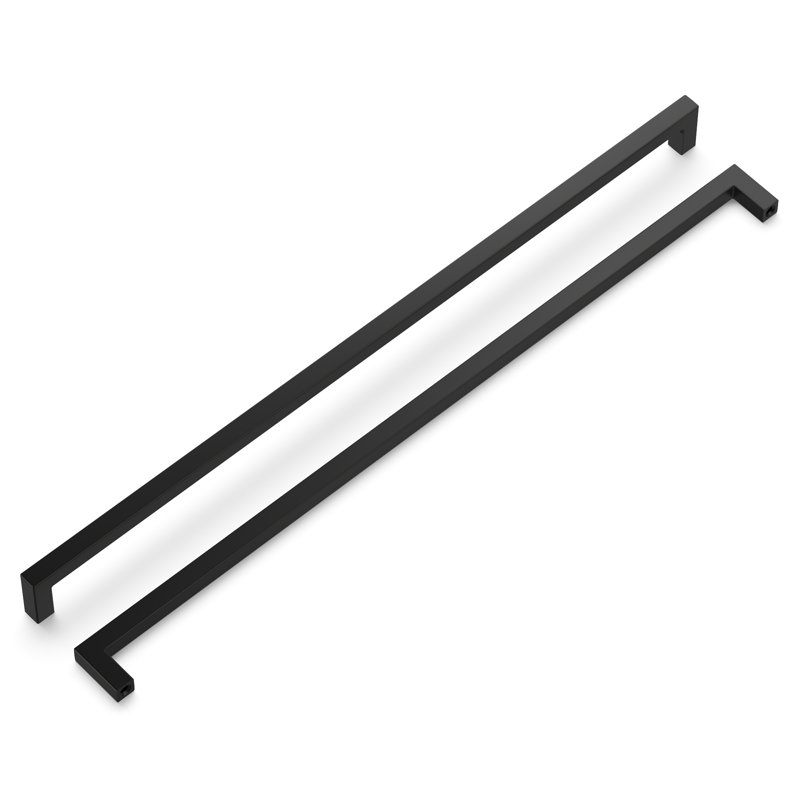 Skylight Collection Handle Pull - 18" Centre to Centre Cabinet Pull Matte Black - Contemporary Hardware for Drawers & Cabinets (Set of 5)